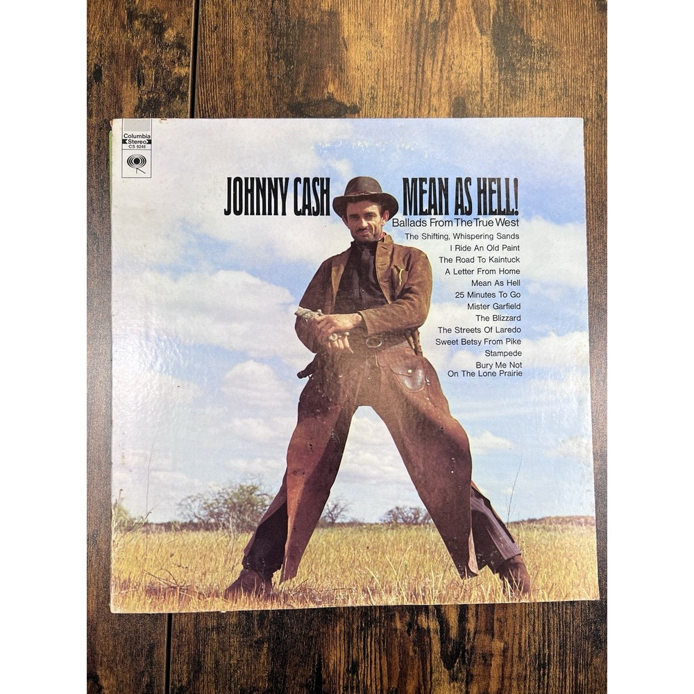 Johnny Cash, Mean As Hell Vinyl LP - 1966 Columbia CS 9246 Very Good